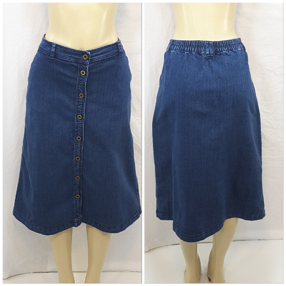 laura scott denim skirt